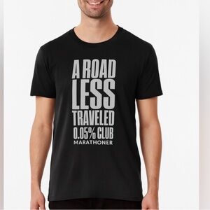 Next Level Apparel A Road Less Traveled Club Marathoner Graphic Tee XL Gray